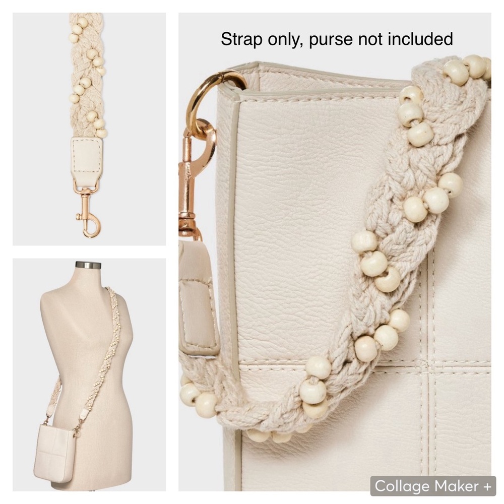 Striped Hand Braided Handbag Strap - Universal Thread |  Off-White